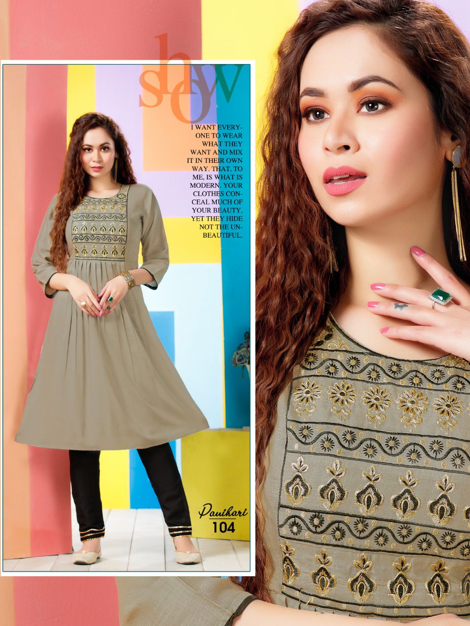 Ft Panihari Latest Designer Ethnic Wear Kurti With Bottom Collection